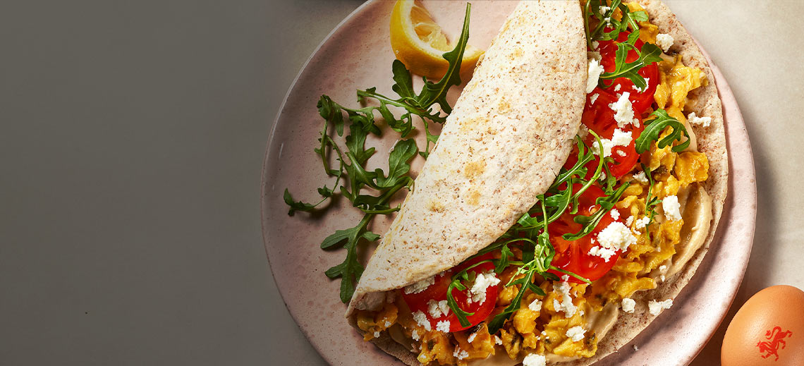 Breakfast meal made with eggs