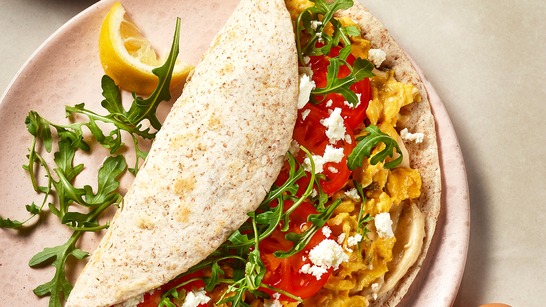 Mediterranean-inspired egg wrap