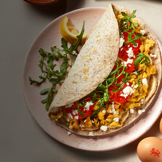 Breakfast meal made with eggs