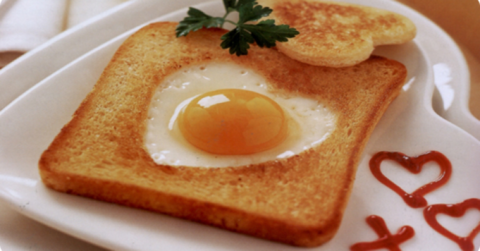 Fried egg on toast