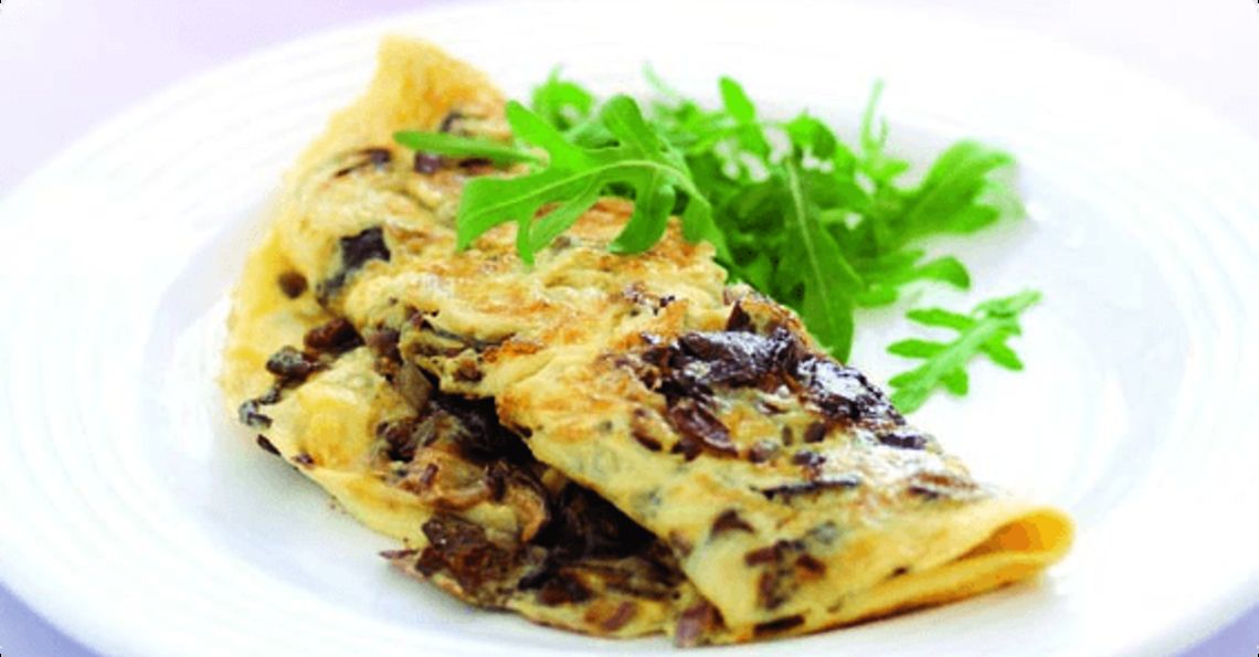Wild mushroom omelette