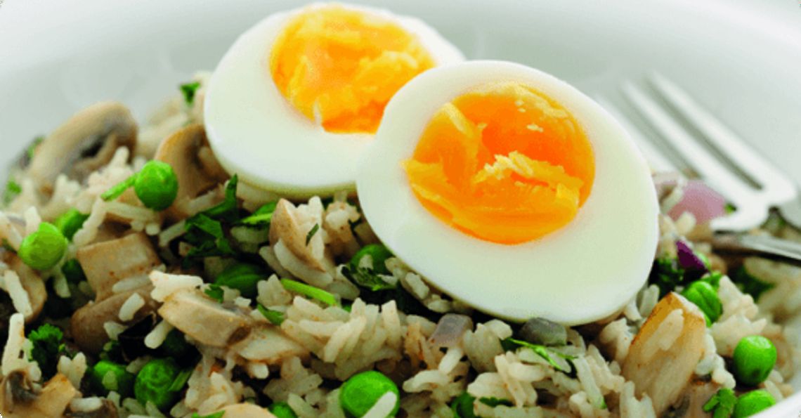 Low calorie spiced egg pilau