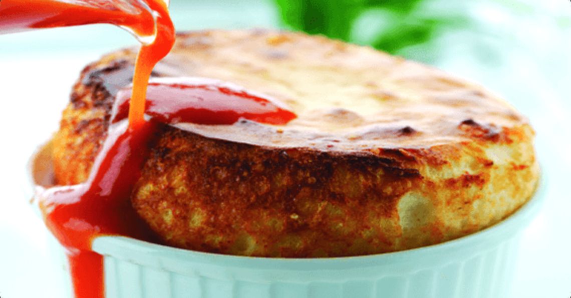 Egg and bacon soufflé