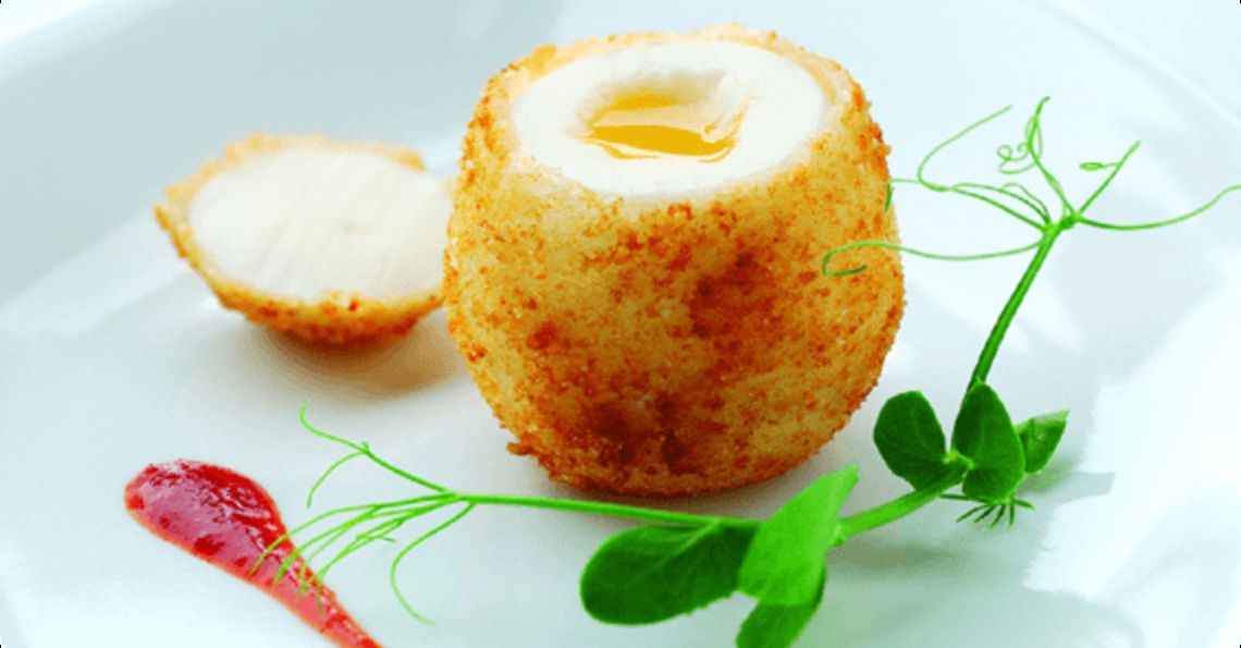 Egg with Parmesan shell