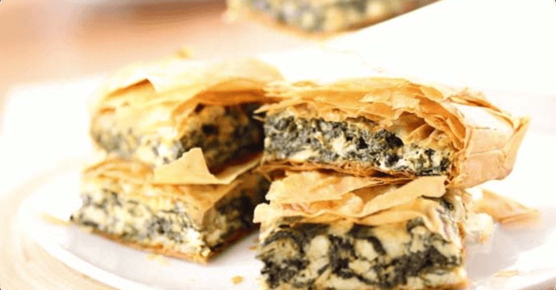 Greek filo with spinach pie