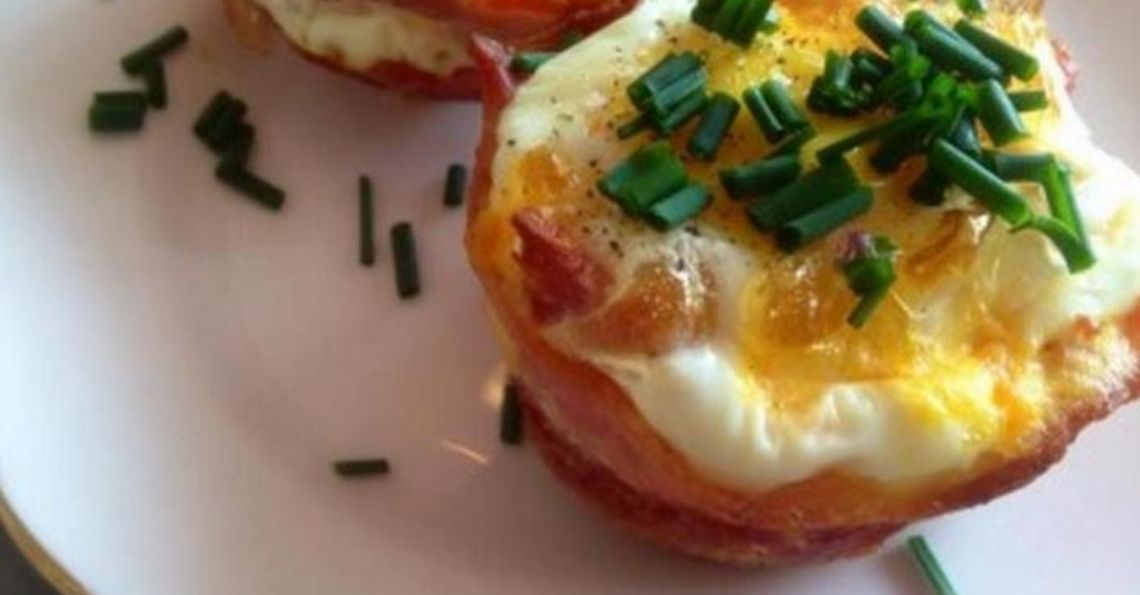 Bacon and egg cupcakes