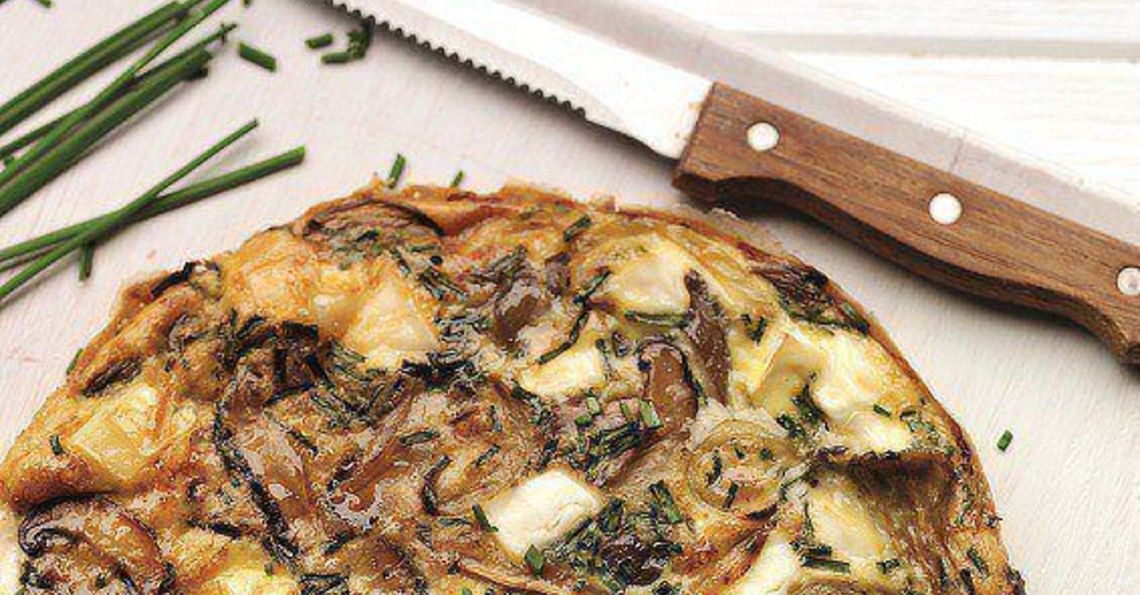 Mushroom and goat's cheese tortilla