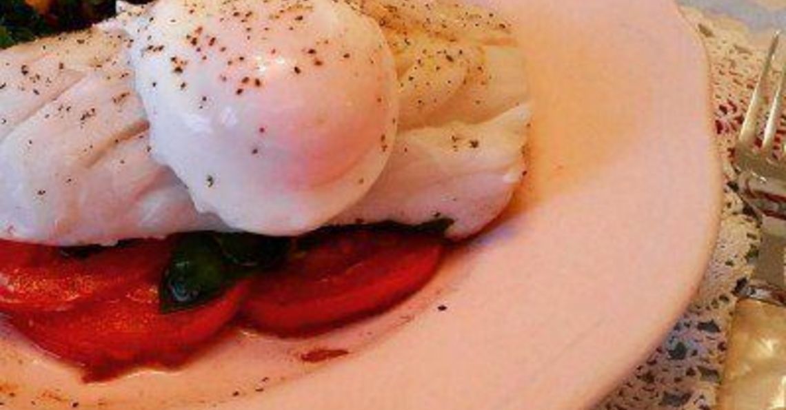 Poached egg & fish