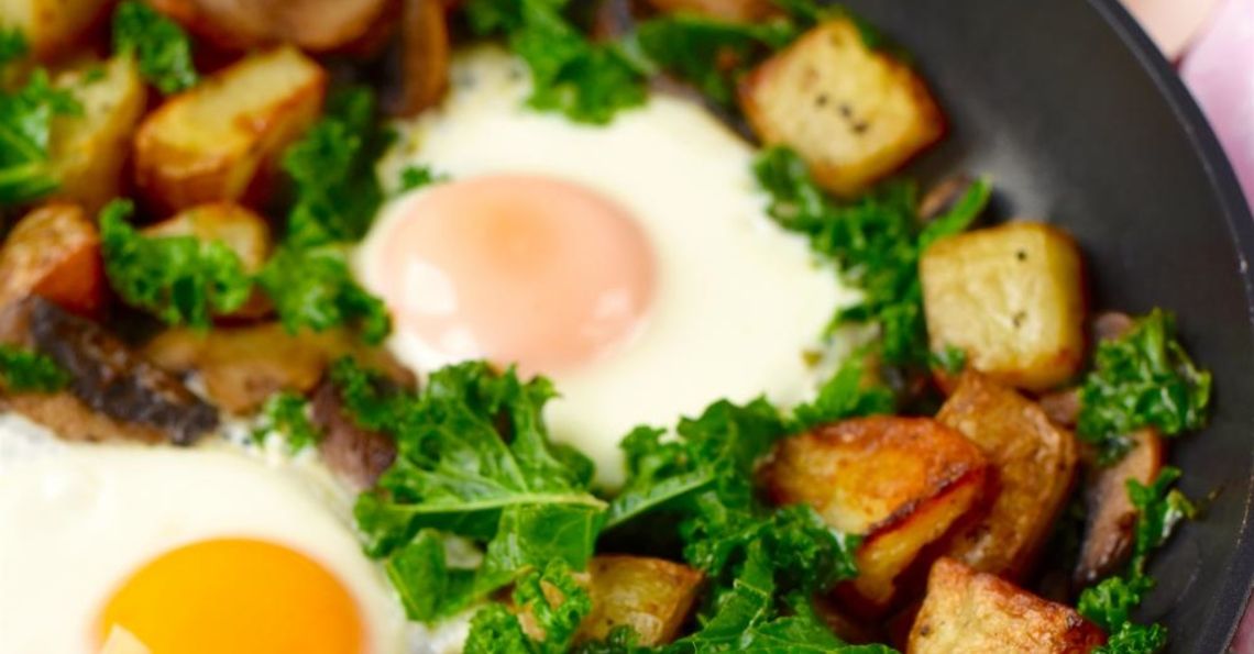 Kale and Mushroom Hash