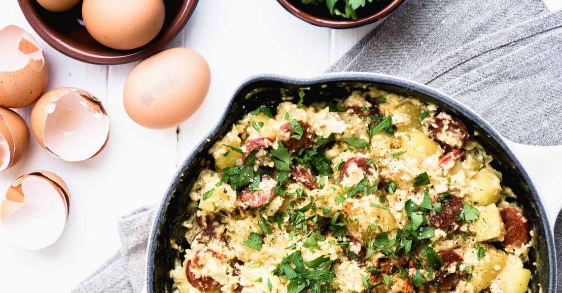 Spanish Broken Eggs with Chorizo