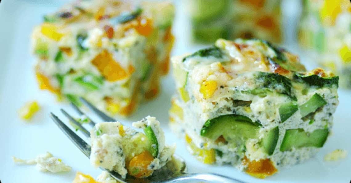 Pepper and courgette frittata 