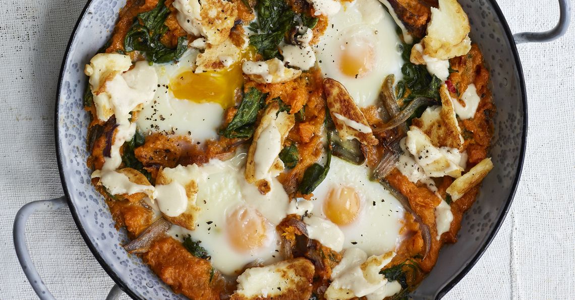 Sweet potato baked eggs