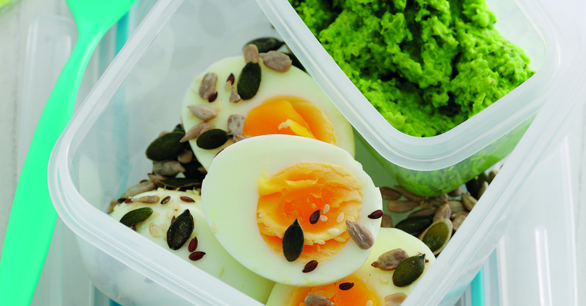 Egg and pea protein pots