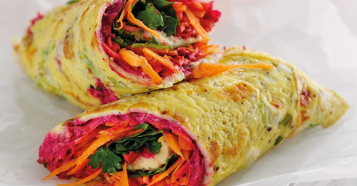 Rainbow egg wrap