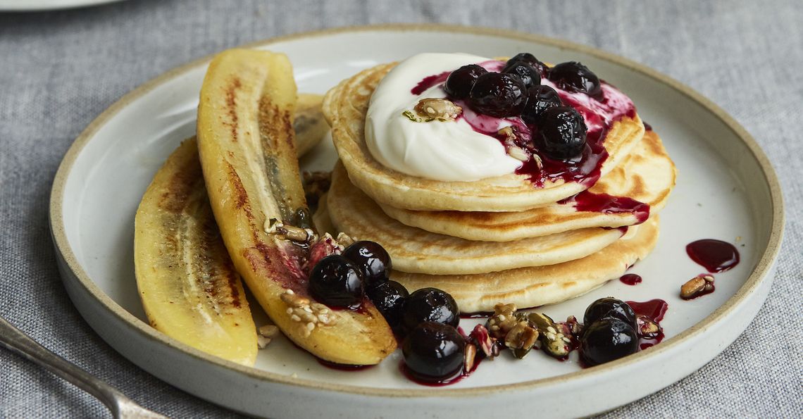 Tom Daley’s Banana and Blueberry Pancakes