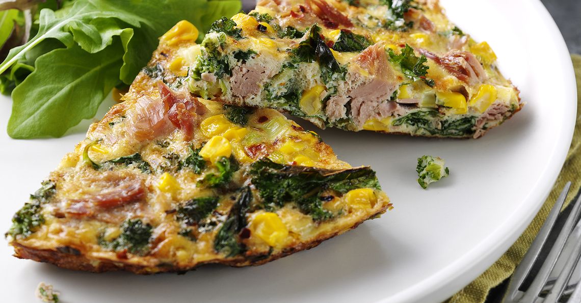 Steph Houghton’s Tuna, Sweetcorn and Kale Frittata