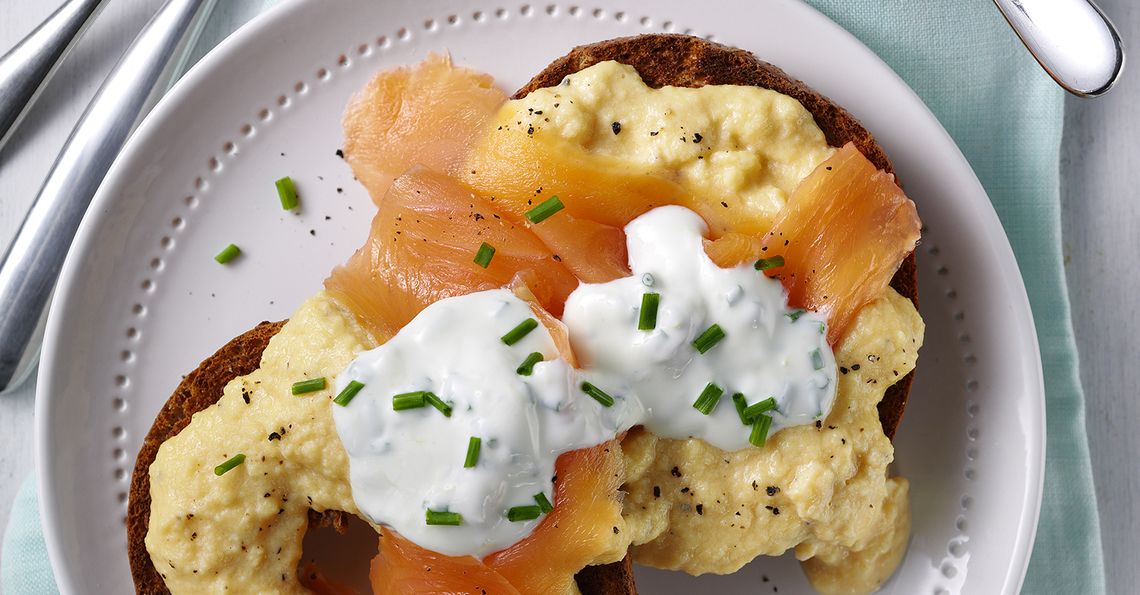 Steph Houghton’s Creamy Scrambled Eggs with Smoked Salmon