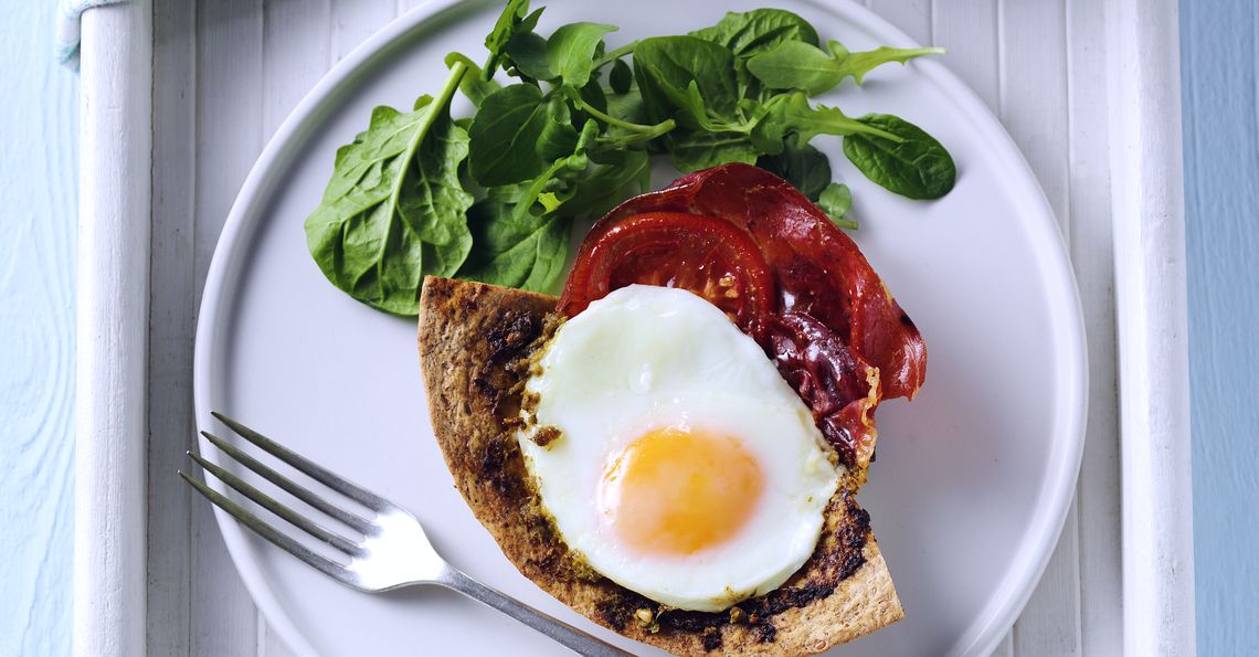 Pesto and Parma Baked Eggs