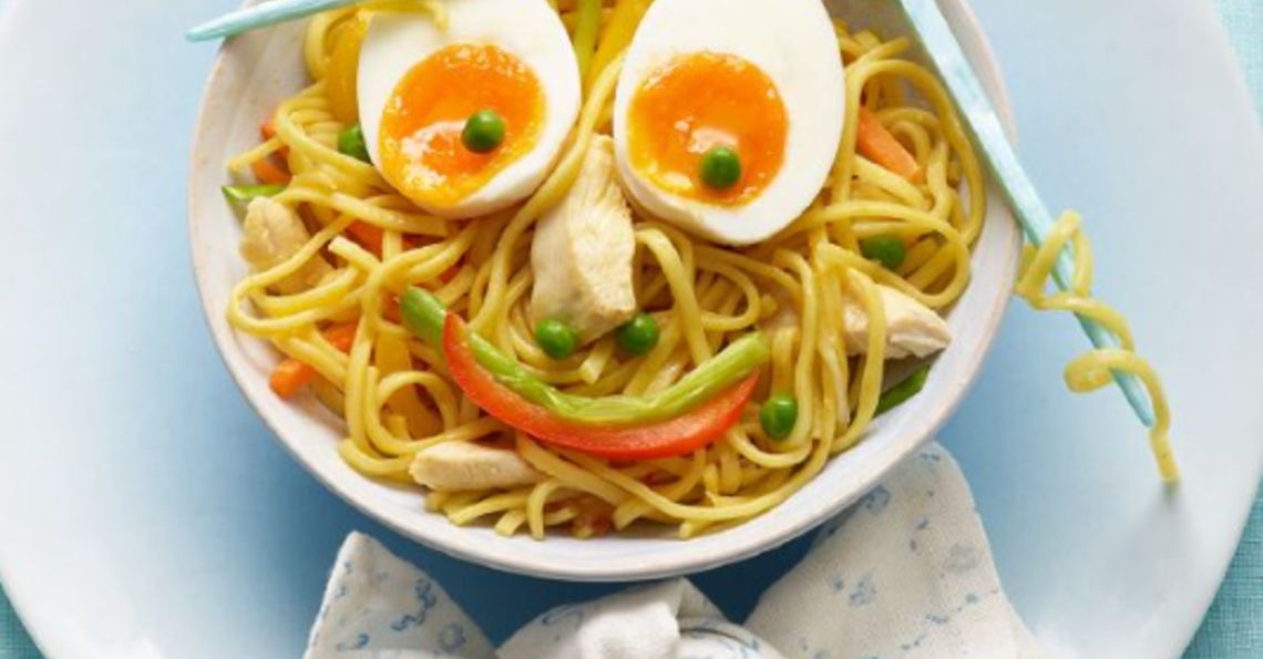 Annabel Karmel’s funny face noodle stir fry