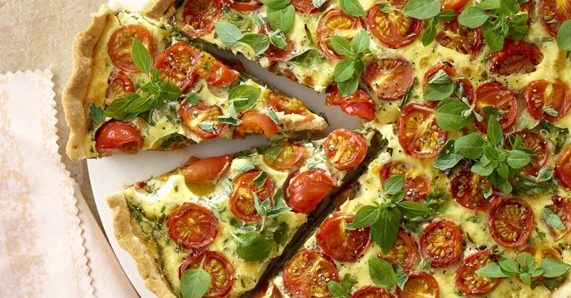 Cherry tomato quiche