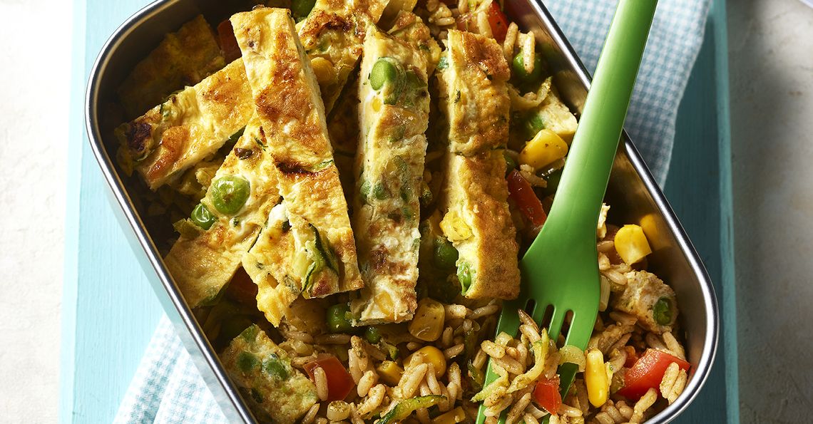 Egg and Pesto Veggie Rice