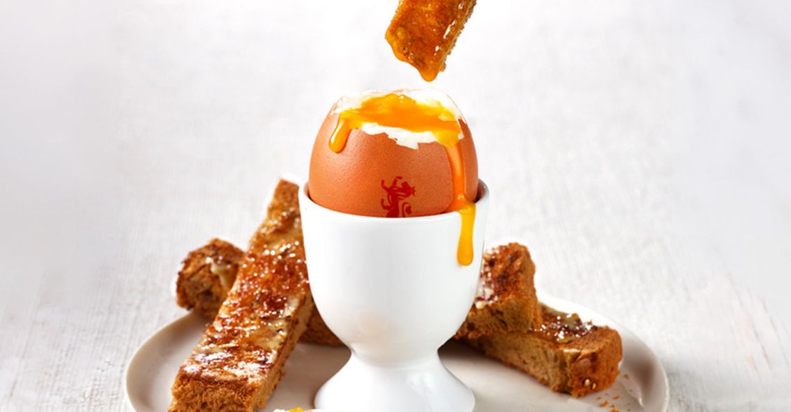 British Lion eggs dippy egg and wholegrain soldiers