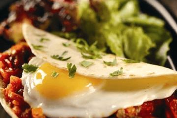 Mexican style fried eggs