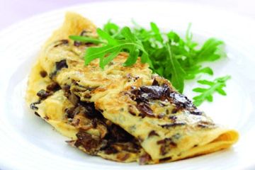 Wild mushroom omelette 