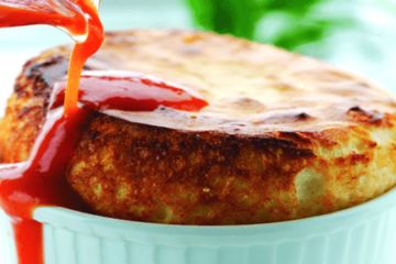 Egg and bacon soufflé