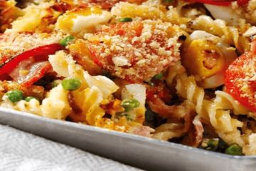 Pasta with bacon and eggs