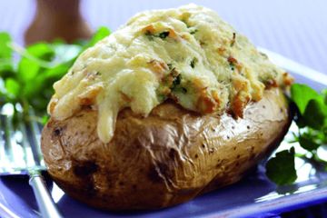 Souffléed baked potatoes