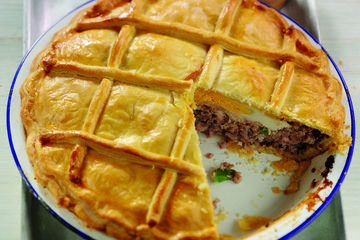 Sausage and egg pie