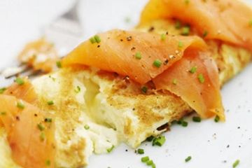 Salmon and boursin omelette 