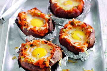 Spiced sweet potato and egg