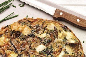 Mushroom and goat's cheese tortilla