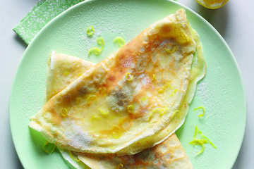 Lemon and sugar pancakes