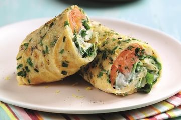 Salmon and Egg Breakfast Wrap