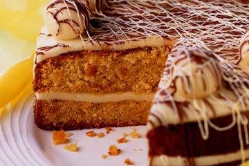 Easter cake with orange & marzipan