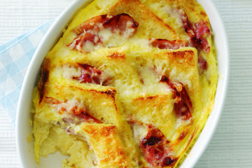 Micro recipe - ham and egg cobbler