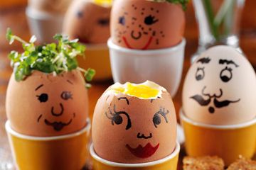 Painted boiled eggs