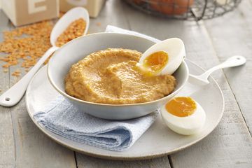 Annabel Karmel’s lovely lentil and egg puree