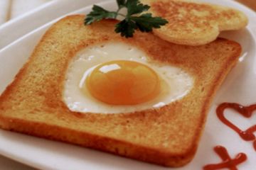 Fried egg on toast