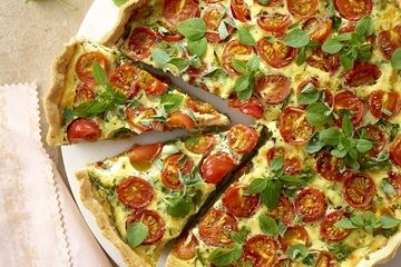 Cherry tomato quiche