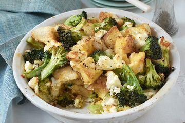 Broccoli & feta strata