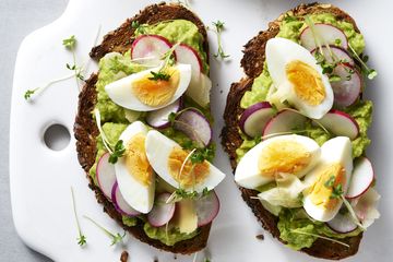 Japanese style egg crostini