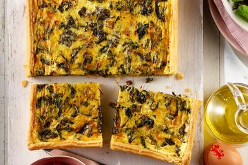 Tom Daley's Rainbow Chard Quiche with Roasted Garlic