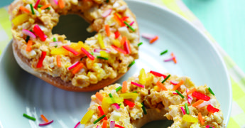 Egg bagel doughnut